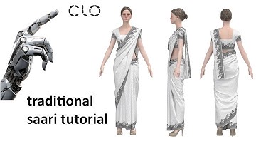 How to Make a Saree in CLO3D | Realistic Draping & Fabric Flow Tutorial