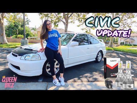 Honda Civic EK Coupe: LASFIT LED headlight install