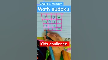 Math sudoku / KIDS CHALLANGE /Brain exercise #Math#trending 1