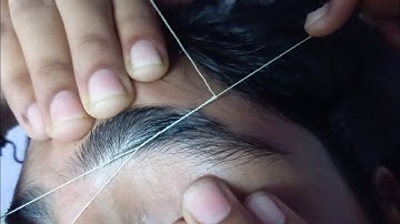 Latest new Thick to thin eyebrow threading/full video step by step
