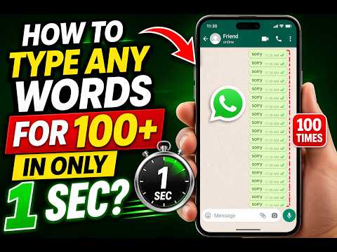 “Type 100+ Messages in 1 SECOND 😳 (WhatsApp Secret Trick)”