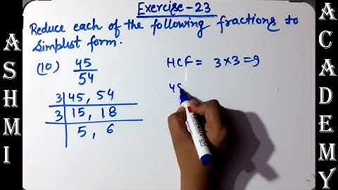 Fractions || Exercise - 23 || Q - 7 to 18 | Chapter 7 || class 5 || R S Aggarwal || ASHMI ACADEMY ||