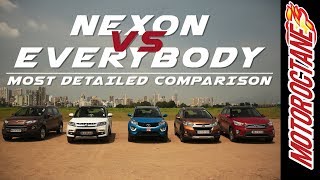 Tata Nexon vs Maruti Vitara Brezza vs Hyundai Creta vs Honda WRV Vs Ford EcoSport in Hindi