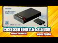 CASE PARA HD/SSD EXTERNO 2,5 E 3,5 EXBOM CGHD G35 + TESTE!
