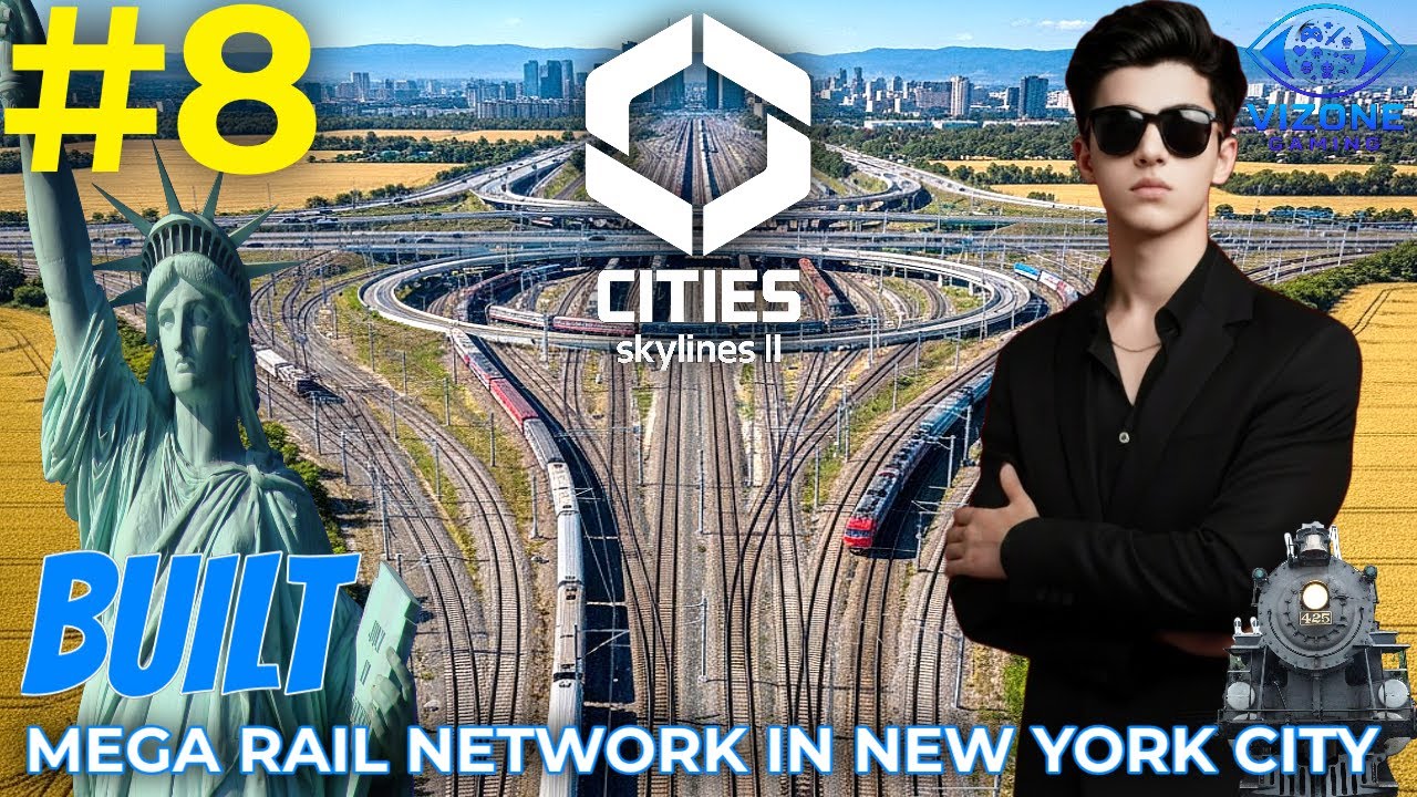 Cities Skylines 2 | Episode #8 Massive Rail Network Built in New York City (Hindi commentary)