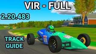 Track Guide VIR - Full Formula VEE iRacing screenshot 4