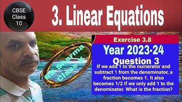 RD Sharma Class 10 EX 3.8 Q 3: If we add 1 to the numerator and subtract 1 from the denominator, a f