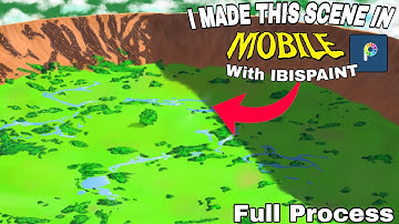 How to make anime background in mobile with ibispaint x | Full Tutorial |
