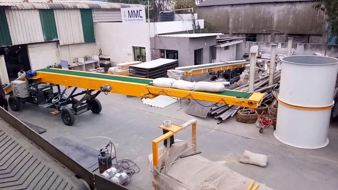 Truck Loading Conveyor MMC TL 16PDC Telescopic Full Automatic - YouTube