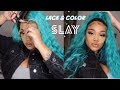 Easy Full Lace Wig Install With Crimps & Water Color Method Using Wow Ebony Hair | SHADED BY JADE