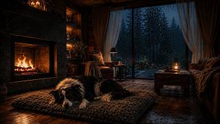Cozy Fireplace Rain Sounds 🌧️ Instantly Fall Asleep Tonight