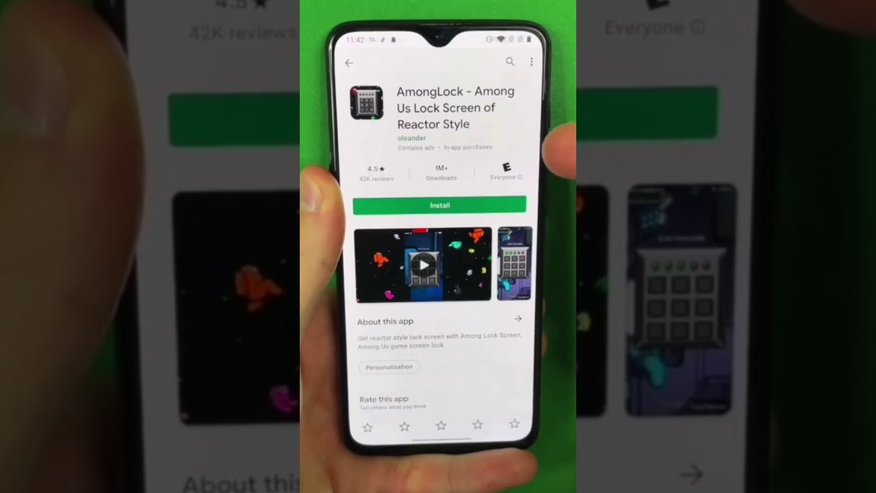 How to get Cool Among us lock screen (Pin)