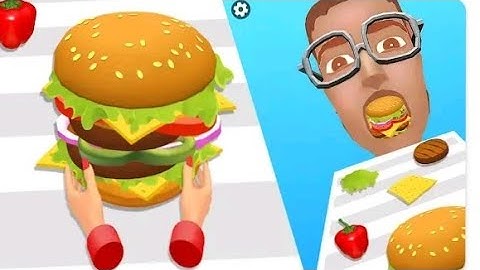 Burger stack run game video and Android iOS funny videos #videogames