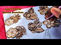 How to  5 different beautiful floral henna bunches detailed henna class for henna learners