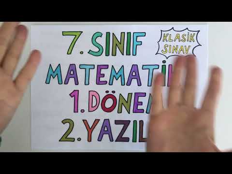 7. Sınıf Matematik 1. Dönem 2. Yazılı (Açık uçlu-Klasik)