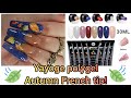 How to:Simple and easy FRENCH TIP using POLYGEL! YAYOGE GLITTER POLYGEL REVIEW!Simple autumn design!