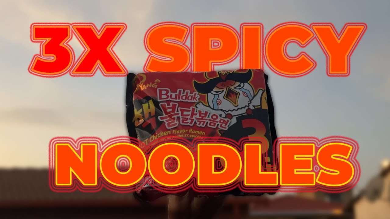 Trying the ×3 spicy noodles😭🌶️🥵🔥*gone wrong*