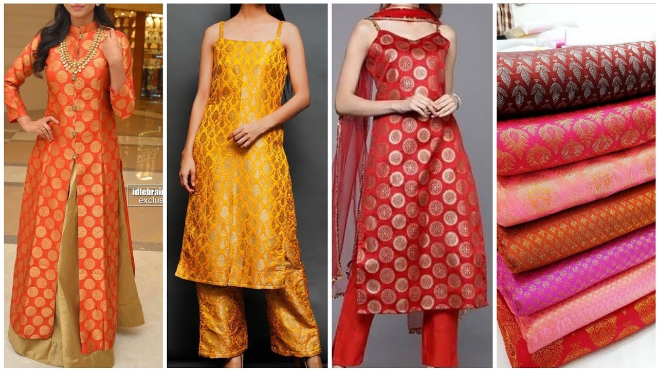 Round Neck Brocade Designer Women Kurti (Orange) in Pune at best price by  Nehas World Of Fashion - Justdial