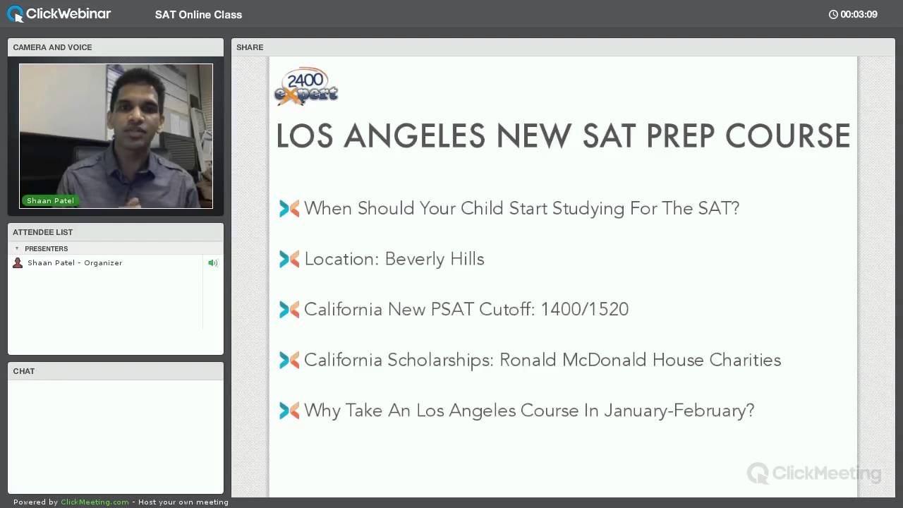 Los Angeles SAT Prep Course (2016 Redesigned New SAT)