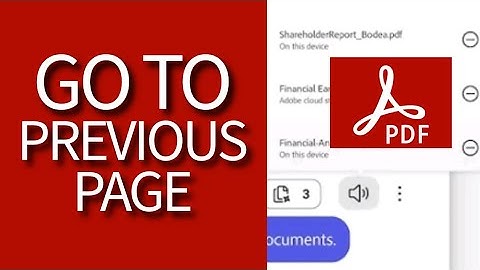 How to Go To Previous Page in Adobe Acrobat 2025?