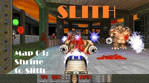 Doom 2: Slith by Pistoolkip - Map 03: Shrine to Slith UV 1st try - epic map!