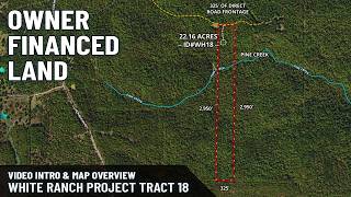 Map Overview - 22 Acres of Owner Financed Land for Sale in Ark - Private driveway & nice timber WH18