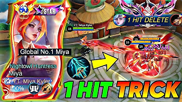 MIYA 1 HIT DELETE TUTORIAL BUILD 2025!🤔 (100% AUTO KILL.) Miya Best Build and Emblem 2025!!! - MLBB🔥