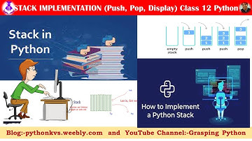 STACK IMPLEMENTATION | Push, Pop, Display | Class 12 Python | Computer Science for Board
