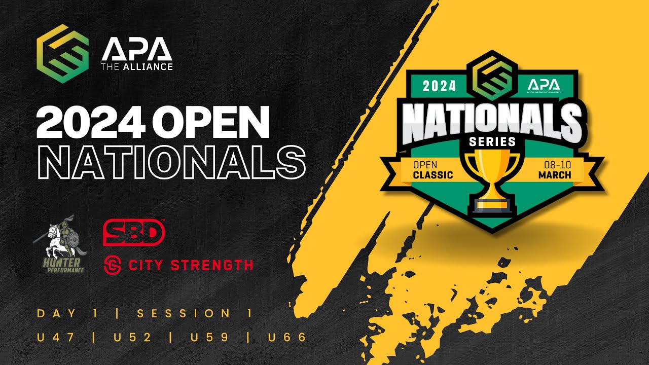 2024 APA Open Nationals D1S1 Womens U47, U52 & Mens U59, U66 YouTube