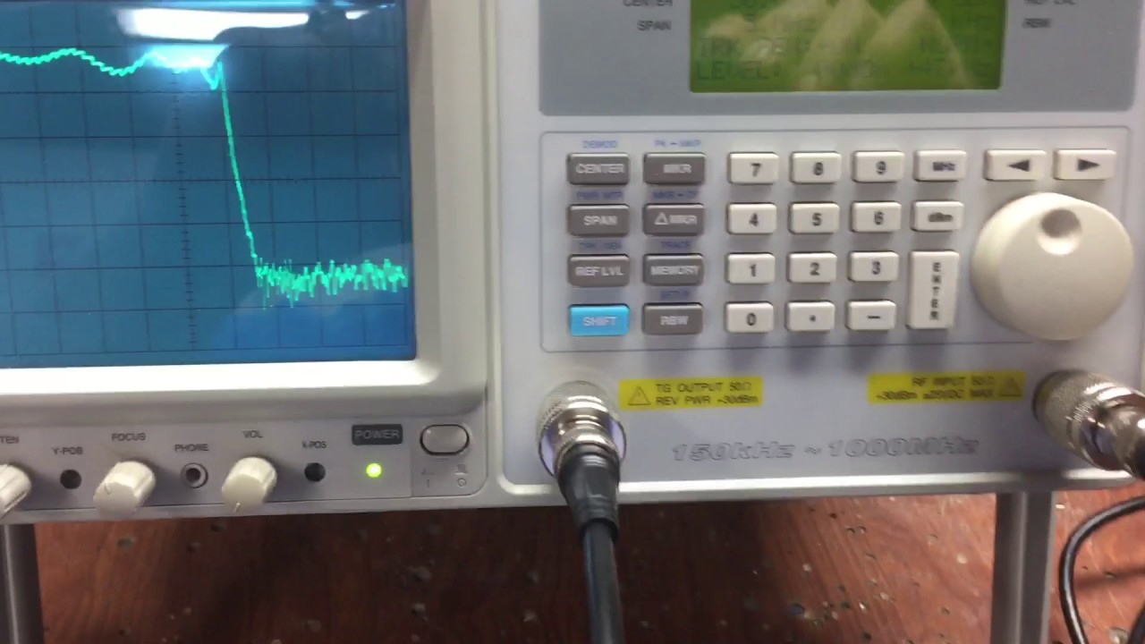 Spectrum analyzer testing low pass filter YouTube
