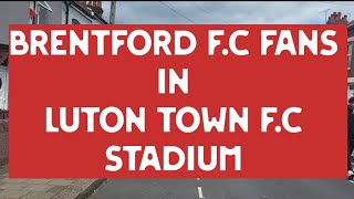 Brentford F.C Fans In Luton Town Stadium Kenilworth Road Stadium