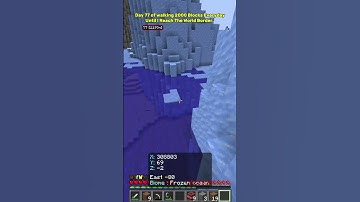 Day 77 of walking 2000 Blocks Every day until I reach the World Border. #minecraft #fypminecraft