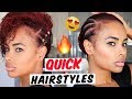 QUICK n EASY Natural Hairstyles UNDER 5 minutes! for SHORT/MEDIUM ALL Type 4 Hair