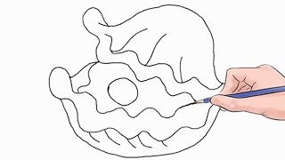 How to Draw an Oyster Easy Step by Step @HowtoDrawing