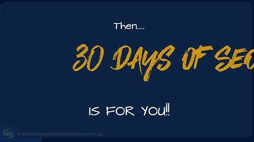 Suncoast Web Solutions - 30 Days of Seo