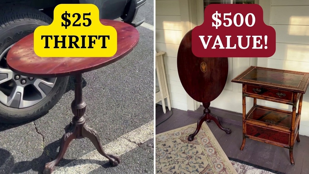 Fantastic Antique Furniture Finds at Thrift Store! - YouTube