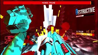 beating tall white guy with no face in ultrakill*minos prime*