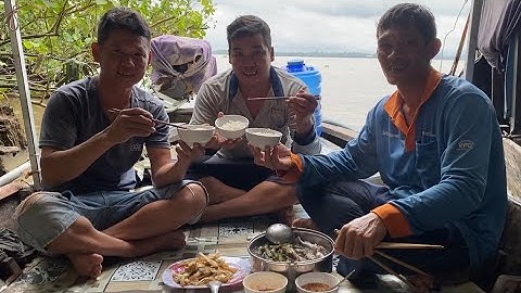 Giăng Lưới Dính Cá Úc Cá Mề Gà Nấu Bữa Cơm Trên Ghe | Cù Lao Dung Vlogs #225