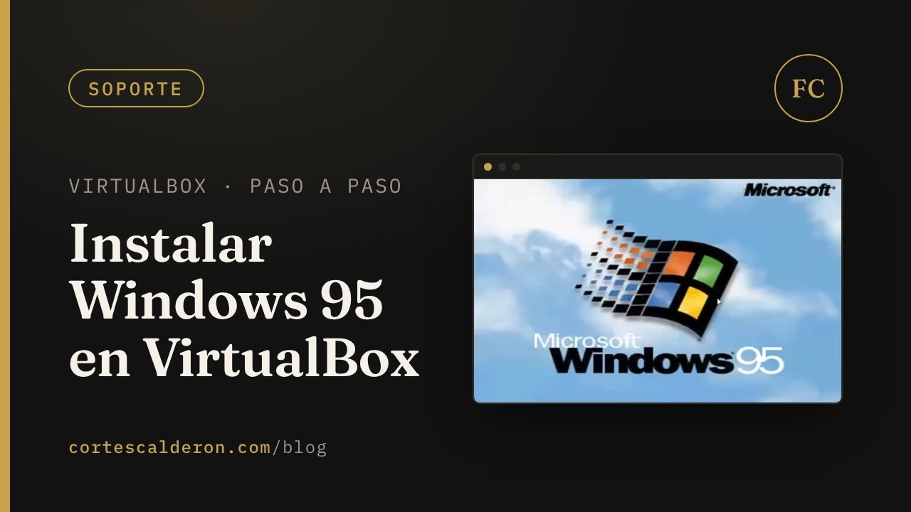 Cómo instalar Windows 95 en VirtualBox | Paso a paso - YouTube