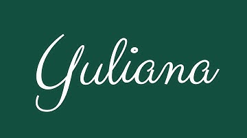 Learn how to Sign the Name Yuliana Stylishly in Cursive Writing