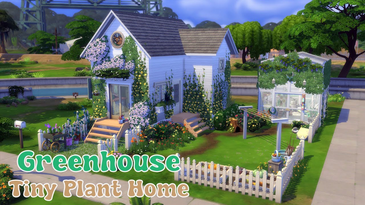 Greenhouse Tiny Plant Home 🌼 🌸 | The Sims 4 Speed Build - YouTube