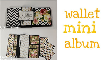 Wallet Mini Album Tutorial || photo folio ||DIY album
