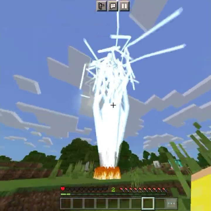 *😱😱*How to Make Lightning bolt In Minecraft | command block hack | #shorts