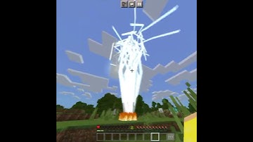 *😱😱*How to Make Lightning bolt In Minecraft | command block hack | #shorts