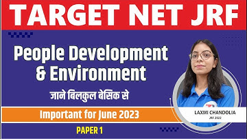 People Development & Environment part-1 || Concept of Ecosystem || TARGET NET JRF 2023 II PAPER 1