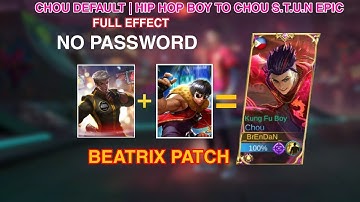 CHOU DEFAULT | HIP-HOP BOY TO CHOU S.T.U.N EPIC SKIN SCRIPT|NO PASSWORD-JUTZ PLAY