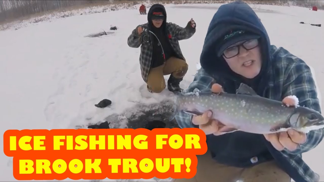 FIRST ICE FISHING TRIP 2017 FOR BROOK TROUT! YouTube