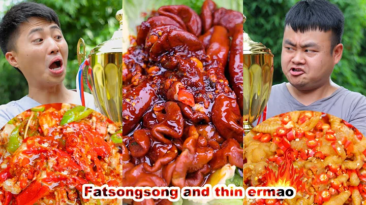 eating food | The spicy eating competition between Songsong and Ermao is really exciting! | mukbang - DayDayNews