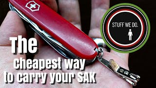 Thanks to TEMU, I found the cheapest way to carry a Victorinox Swiss Army Knife (SAK)