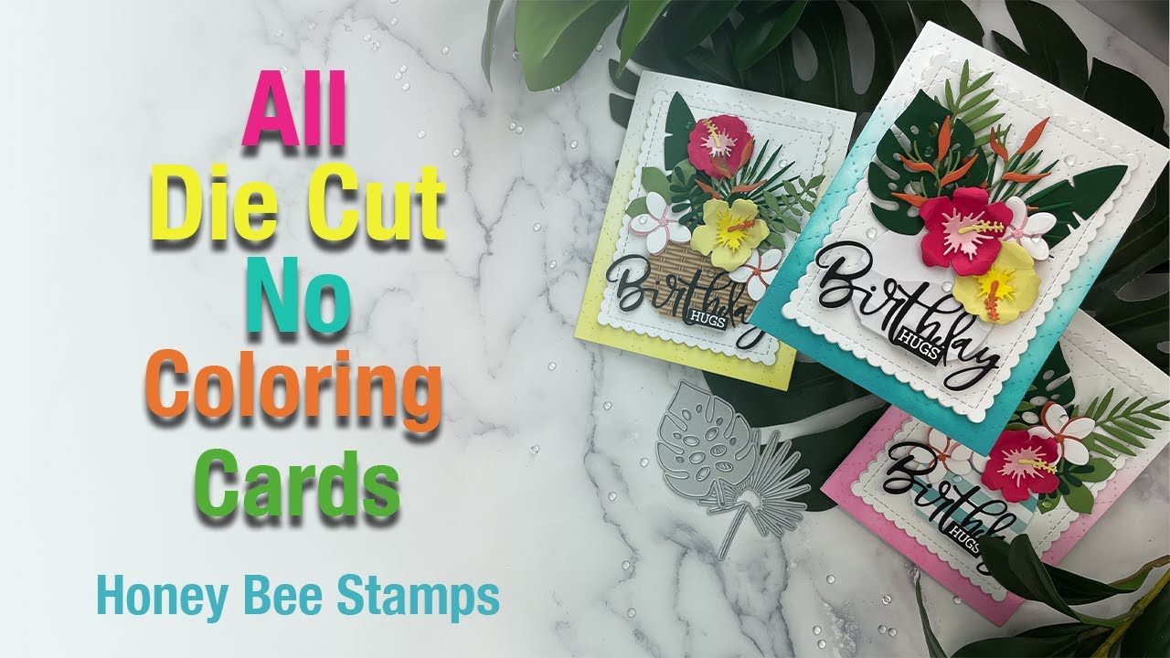 Make Your Own Card With All Die Cuts And No Coloring - YouTube